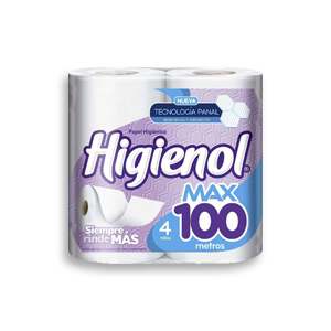 HIGIENOL PAPEL HIGIENICO MAX 100M X 4 UN